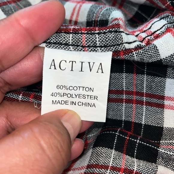 Activa Vintage Black & Red Flannel, Size Large excellent condition - Picture 6 of 6